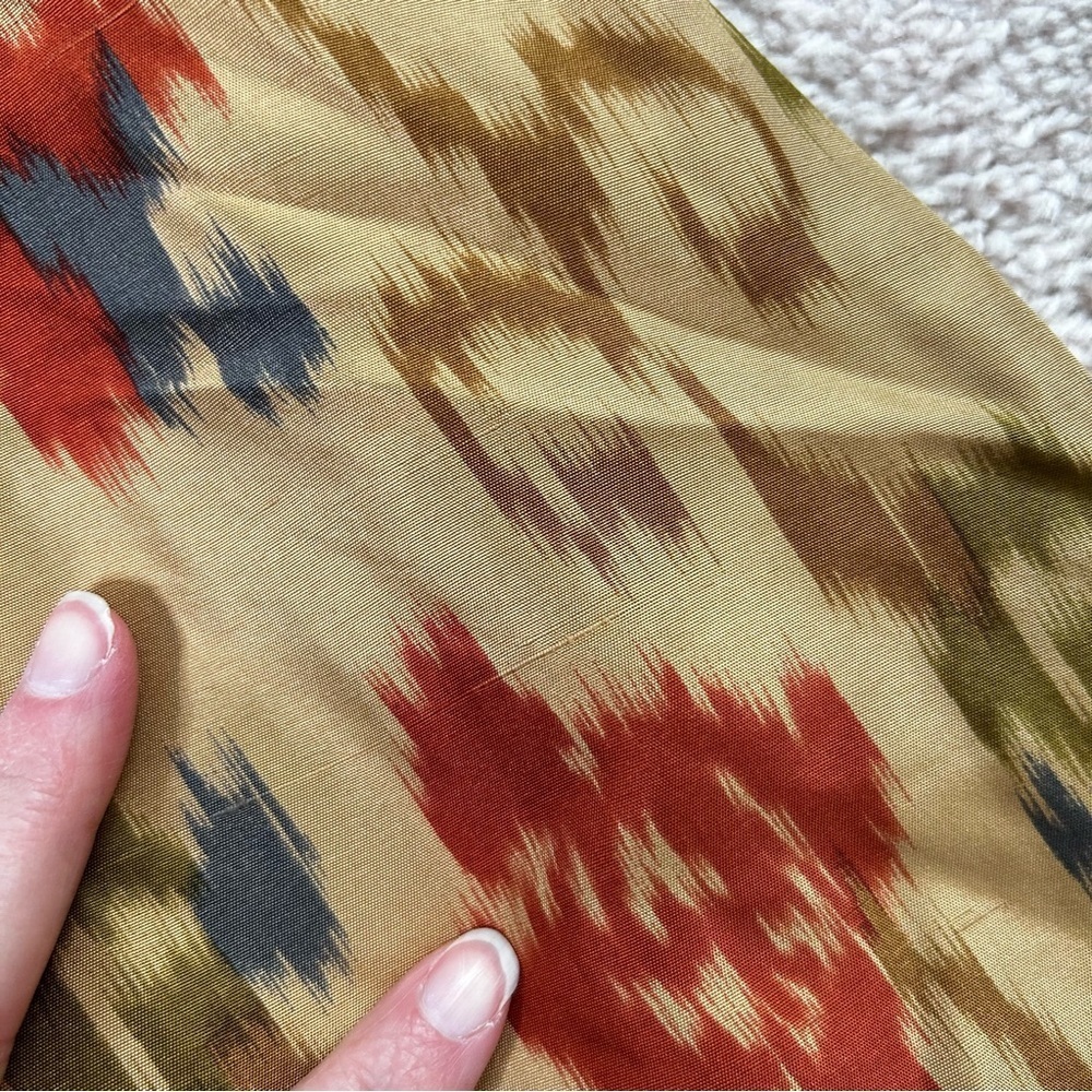 NWT J Jill Floral Ikat Silk A Line Skirt Size 8 Petite Spring Holiday Office - Picture 13 of 13